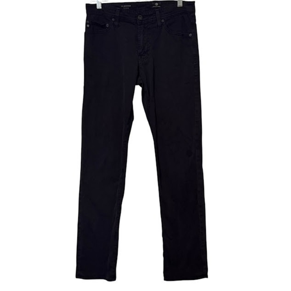 AG Adriano Goldschmied Black The Graduate Tailored Leg Chino Pants Mens 30 x 32 - Picture 1 of 4